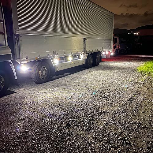 Discover winds 24V マーカーランプ 高輝度 16LED サイドマーカー 高機能防水 強弱発光 インナーメッキリフレクター 明るい 省エネ イルミネーション カスタム (クリア) 中間 画像