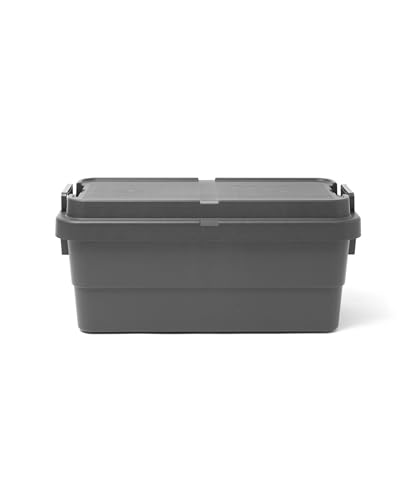 GORDON MILLER スタッキング トランクカーゴ 70L 収納ボックス 大容量 蓋付き 座れる 積み重ね フラット天板 ダークグレー 01664703 最後 画像