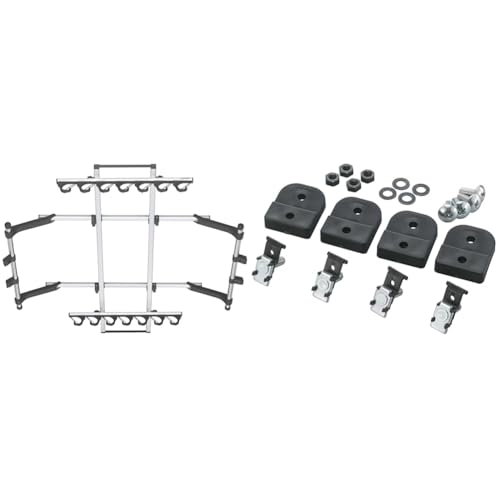 【 セット買い 】 カーメイト(Carmate) inno(イノー) 【7本積み可能】 Jフック ロッドホルダー 取付オプション 角穴アダプターS 取付セット 適合車種例 ソリオ / CX-5 / スペーシア / ハスラー 等 車載 釣り竿 ホルダー ロッドキャリー 天井 収納 車内収納 キャリア サイドバー ハンガーバー フィッシング 竿掛け IF14 + IF52 画像1