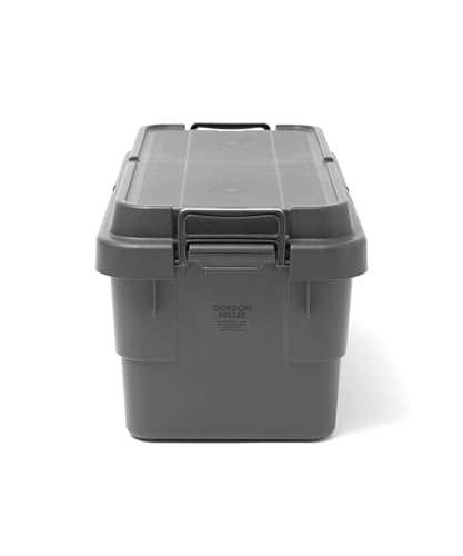 GORDON MILLER スタッキング トランクカーゴ 70L 収納ボックス 大容量 蓋付き 座れる 積み重ね フラット天板 ダークグレー 01664703 中間 画像