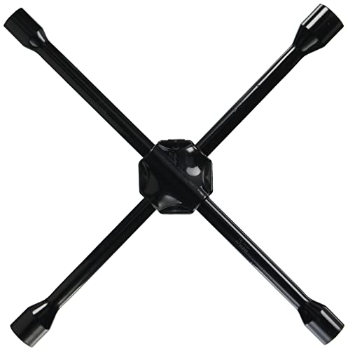 エマーソン(Emerson) タイヤ交換工具 クロスレンチ ブラック 16インチ 17・19・21・21(厚口)mm カバー付き タイヤ交換 パンク修理 緊急ツール トランク常備 総熱処理で強度アップ 特殊アルミホイール対応 EM-284 画像1