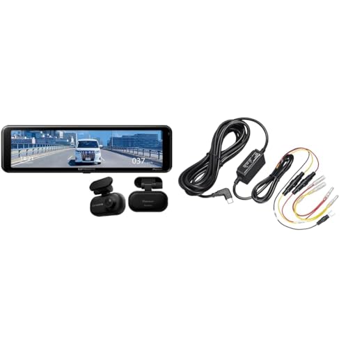 【セット買い】Pioneer パイオニア ミラー型 ドライブレコーダー VREC-MS700D 前後370万画素 11インチ 3年保証 + ドライブレコーダー用 駐車監視用電源ケーブル RD-DR003 駐車監視ケーブルセット カロッツェリア 画像1