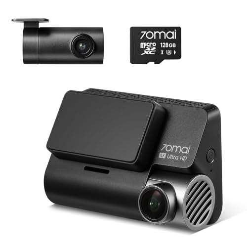 【最新4K UHD超高精細記録】70mai Dash Cam 4k A810 ドライブレコーダー 前後2カメラHDR対応 小型ドラレコ 液晶画面 STARVIS 2搭載 SONY製IMX678センサー 超強暗視 24時間駐車監視 ADAS安全運転支援 GPS内蔵 Gセンサー緊急録画 APP対応 技適認証済 全国LED信号対応ノイズ対策済 日本語取扱書 3年メーカー保証 SDカード付属(128GB) 画像1