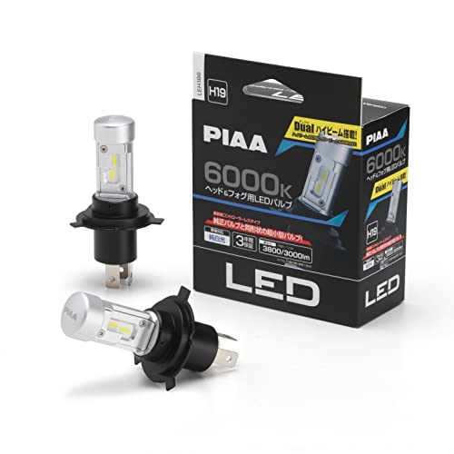 PIAA(ピア) ヘッドライト/フォグランプ用 LED 6000K 〈コントローラーレスタイプ〉 12V 18/18W Hi3800/Lo3000lm H19 3年保証 車検対応 2個入 LEH186 画像1