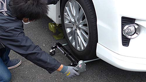 エマーソン(Emerson) タイヤリフター クルピタ丸 タイヤ交換用補助器具 高さ調整&ボルトホール合わせ タイヤ幅285サイズ/直径810mmまで 許容重量60kg ハンドルで高さ調整&乗せたままでタイヤが回転 ボルト取付けタイプのヨーロッパ車にも EM-239 中間 画像