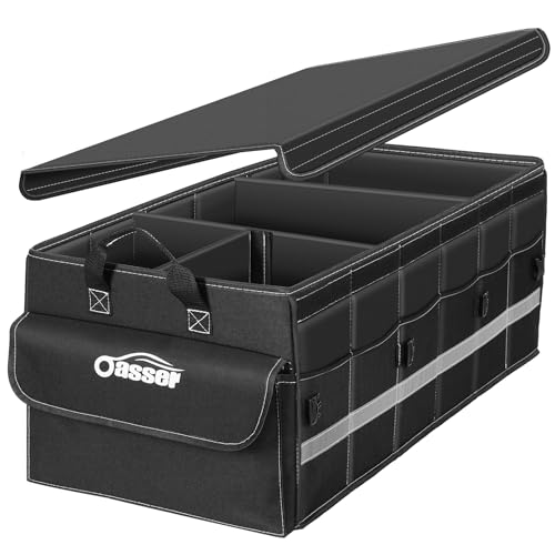 Oasser トランクボックス 車用収納ボックス 75L大容量 折りたたみ可能 蓋付き トランク ラゲッジルーム 収納 車用 収納ケース 1枚目 画像