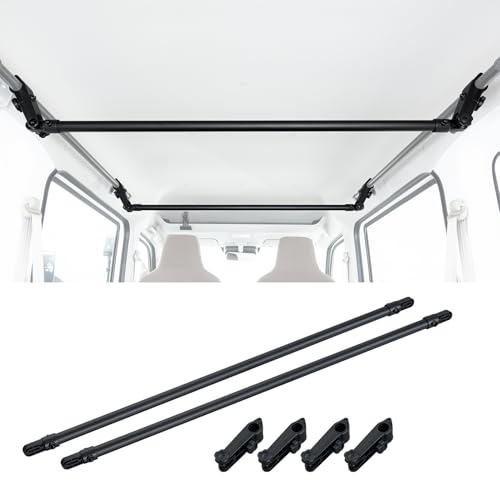 セイワ(SEIWA) ハンガーバー M サイズ 106〜109cm 2本セット (ハイゼット/エブリイ) IMP325 車内キャリアバー 車内収納 天井収納 車中泊 レジャー 釣りサーフィン スノーボード 別売サイドバー 品番:IMP320/IMP321と組み合わせ 【BURNOXシリーズ】 1枚目 画像