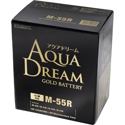 アクアドリーム 国産車 アイドリングストップ車対応バッテリー GOLD BATTERY GB M-55R (互換/M-42R/M-44R/M-55R) メンテナンスフリータイプ AQUA DREAM 画像1