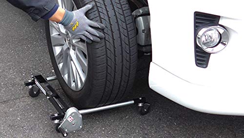 エマーソン(Emerson) タイヤリフター クルピタ丸 タイヤ交換用補助器具 高さ調整&ボルトホール合わせ タイヤ幅285サイズ/直径810mmまで 許容重量60kg ハンドルで高さ調整&乗せたままでタイヤが回転 ボルト取付けタイプのヨーロッパ車にも EM-239 中間 画像