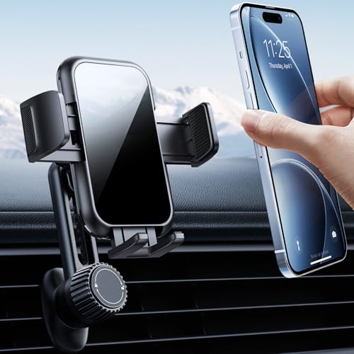 【全方位自由調整可能】スマホホルダー 車載携帯ホルダー スタンド 伸縮アーム 長さ・高さ調整可能 360度回転 カー用品 エアコン吹き出し口 スマホ片手操作 安定性拔群 クリップ式 取り付け簡単 手帳型ケース対応 車用品 4-7インチ全機種対応（アクリル） 画像1