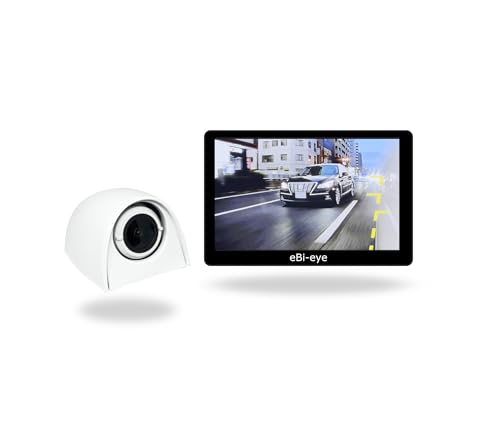 蝦眼(エビアイ) L506【 左側専用/安全をシンプルに ！】タッチパネルモニター レンズ可動式＆1.5倍まで拡大可能なズーム機能と 安全確認をサポートするサイド補助線で、 安全をより確実に！貼るだけ電子サイドミラー （実用新案製品） 日本メーカー品 (ホワイト) 画像1