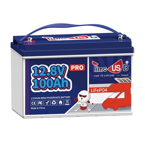 Timeusb リン酸鉄リチウムイオンバッテリー 12V 100Ah LiFePO4 1280Wh 小型 軽量 10年寿命 多重保護 直列並列 キャンピングカー 車中泊 防災対策 オフグリッド ソーラーシステム PSE認証取得 画像1