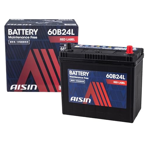 アイシン(AISIN) 車用 バッテリー 60B24L (55B24L 46B24L) 標準車/充電制御車対応 RED LABEL BTRAZ-9060B24L 画像1