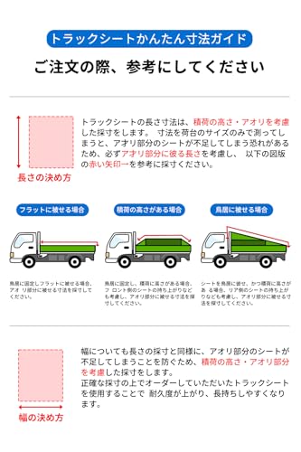 KUKUAN 荷台シート 防水シート 荷台カバー エステル帆布 防水仕樣 580g/㎡ PVC帆布 日焼け防止 軽トラック用 (グレー, 1.9m×2.1m) 中間 画像