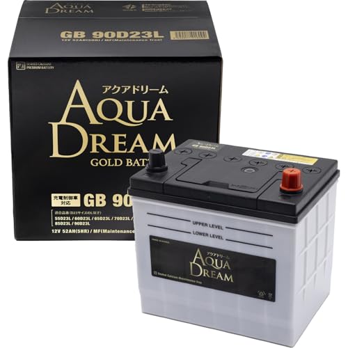 アクアドリーム 国産車 充電制御車対応バッテリー GOLD BATTERY GB 90D23L (互換/75/80/90D23L) メンテナンスフリータイプ AQUA DREAM 中間 画像