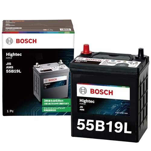 BOSCH (ボッシュ) 国産車バッテリー HT-55B19L Hightec JIS AMS 充電制御車・標準車対応 (HTP-60B19L 後継モデル) 1枚目 画像