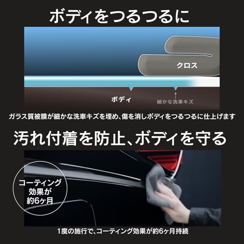 ペルシード(Pellucid) 撥水ガラスコーティング剤 車用 ドロップショット2 210ml クロス付属 PCD-812 高光沢 防汚 耐UV コーティング効果約6ヶ月持続 中間 画像