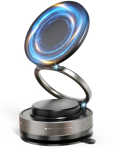 スマホホルダー 車 マグネット 【2025 magsafeホルダー】 360°調整可能【真空吸盤+超強磁力】 N55磁石 車載スマホホルダー カー用品 高級合金素材 車 【片手操作】 スマホスタンド iPhone16/iphone8/iphone7/iPhone SE/Sony/Samsung/HUAWEI/Google/iPhone&Android全機種と(ケース対応) 1枚目 画像