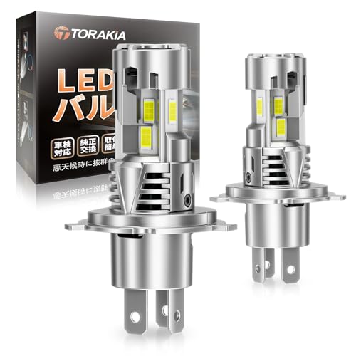 TORAKIA H4 LED ヘッドライト 車検対応 爆光36000LM 10倍明るさアップ 最新三面発光 ダブル静音ファン搭載 6500Kホワイト 60連CSPチップ搭載 12V キャンセラー内蔵 IP68防水 画像1