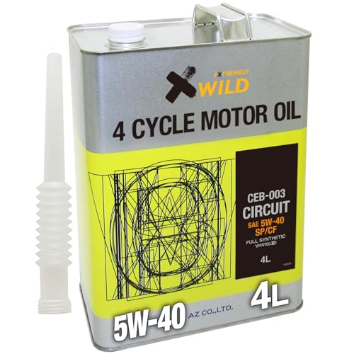 AZ (エーゼット) CEB-003 4輪用 エンジンオイル 4L 5W-40 SP/CF CIRCUIT 100%化学合成油 VHVI 自動車用 EG524 1枚目 画像