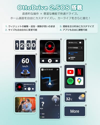 【公式】 Ottocast E2 オットキャスト OttoAiBox E2 2025最新 Android 13 CarPlay AI Box アダプター GPS内蔵 YouTube/Netflixなど動画視聴可能 純正有線CarPlay車両/Android Auto ワイヤレス化 【技適取得済み品】 (OttoAibox E2【技適取得済み品】) 中間 画像