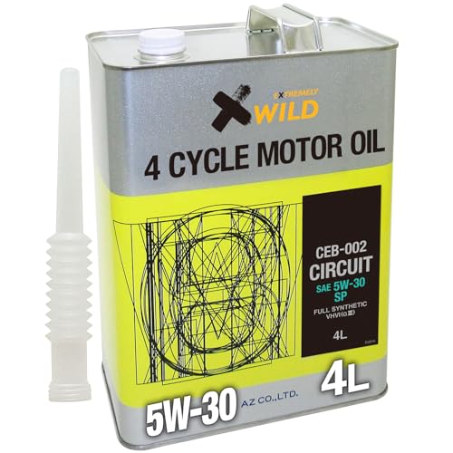 AZ (エーゼット) CEB-002 4輪用 エンジンオイル 4L 5W-30 SP CIRCUIT 100%化学合成油 VHVI 自動車用 EG514 画像1