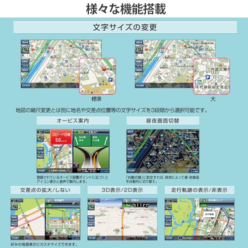 7 inchカーナビ【みちびき対応+2025年日本最新地図】7インチ ポータブル カーナビ+準天頂衛星QZSS+GPS高精度測位/SBAS/WAAS星基强化+8G/256M OpenStreetMap製地図/オービス警告/詳細な地図表示/安全運転アシスト/静電式タッチパネル/車用ナビ 車載GPS ゲル吸盤式車載用スタンド 12V/24V車対応 Supeimco SM-ON725Q(テレビ機能なし) 中間 画像