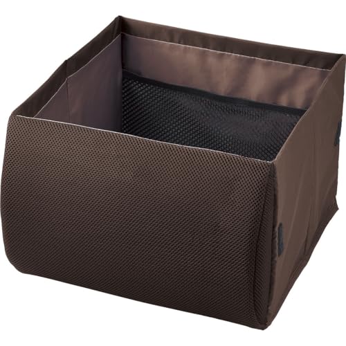 コジット 畳んで車のシートのクッション 広げて荷物入れ 荷物の転落防止! シートボックス腰クッション ブラウン 画像1