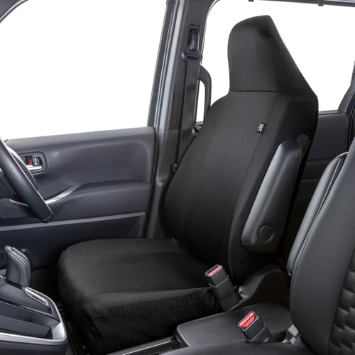 ボンフォーム(BONFORM) シートカバー ファブリーズエアー 抗菌・消臭 フロント1枚(フルカバー) 前席フリーサイズ カラー:ブラック 4138-10BK 最後 画像