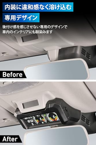 カーメイト(Carmate) ジムニー専用 GPS デジタル ランド メーター 【 ジムニー (JB64W) ジムニーシエラ (JB74W)】 車 後付け 傾斜計 スピードメーター ピッチ ロール 日付 時計 時速 高度 電圧 表示 GPS CX504K 中間 画像