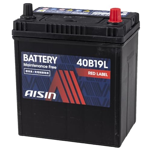 アイシン(AISIN) 車用 バッテリー 40B19L (38B19L 34B19L) 標準車/充電制御車対応 RED LABEL BTRAZ-9040B19L 最後 画像