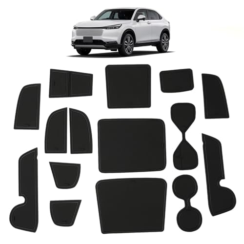 ruiya 【2024.4以後】 新型 ホンダ ヴェゼル rv 後期 マイナーチェンジモデル 専用 滑り止めマット ラバーマット ドアポケット インテリアラバーマット ホンダ ヴェゼル アクセサリーランキング 新型ヴェゼル アクセサリー キズ防止 ノンスリップ 滑り 止め 防音 ゴム 15枚 ノイズ軽減 カスタム パーツ 画像1