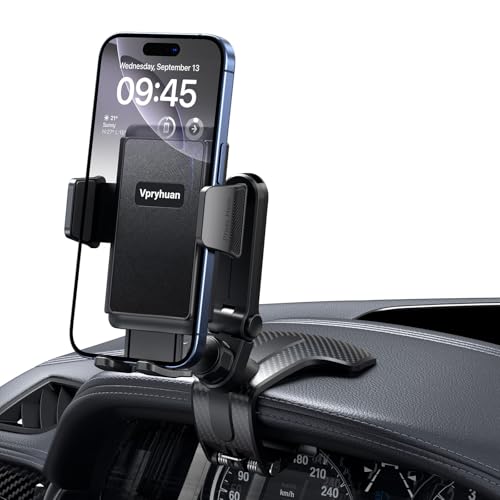 Vpryhuan 車載スマホマウント ダッシュボード対応 落下防止クリップ設計 360度回転多機能 スマホホルダー 車 4-7インチ万能型 iPhone/サムスン/Google/ソニー互換 画像1