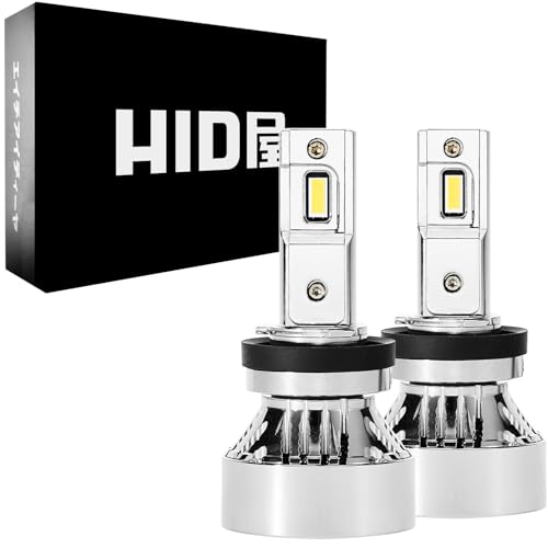 HID屋 H8 H11 H16 LED ヘッドライト フォグランプ 49600cd(カンデラ) 爆光 ホワイト 車検対応 12V 24V 2本1セット Mシリーズ プレミアム 画像1