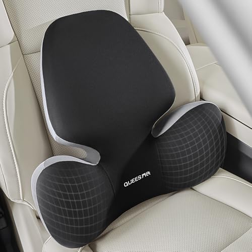 【2026年先行発売】腰 クッション 車 ランバーサポート 着座 アップグレード ハイエンド 運転 腰楽 10000回の圧縮テスト ファッション背もたれ カー ウェスト アップグレード 内部のメモリーフォームで 車 腰当て 低反発 腰枕 通気性 人間工学 腰サポート 体圧分散 横ずれ防止バンド付 調整可能 洗濯可 カバー 腰部 疲労対策 3Dメッシュ(腰クッション)（ブラック×グレー） 画像1