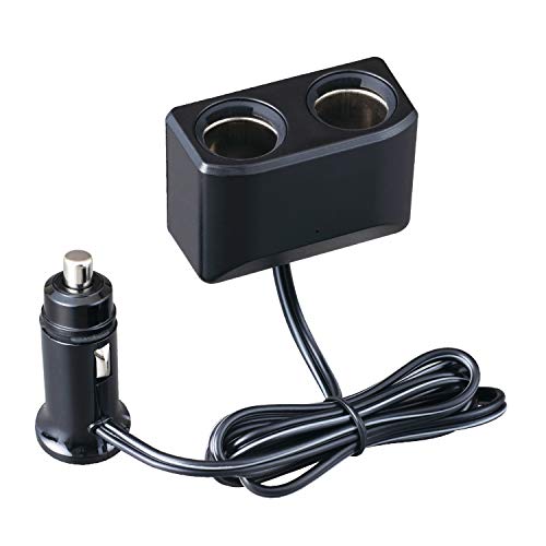 セイワ(SEIWA) 車内用品 シガーソケット増設分配器 ソケット2連 コードタイプ F315 プラグ抜け防止 12V/24V車対応 出力7A 約1m 画像1