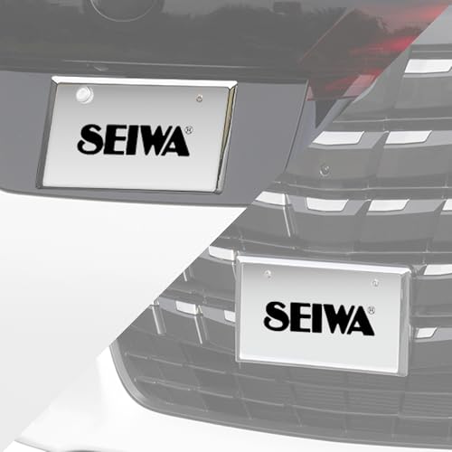セイワ(SEIWA) 車外用品 ナンバーフレーム クロームメッキ K442 フロント&リア対応 軽自動車 普通車対応 図柄ナンバー ご当地ナンバー 黄色枠を隠してスッキリ見せる ドレスアップ 法規定適応品 2個入り chrome plating 最後 画像