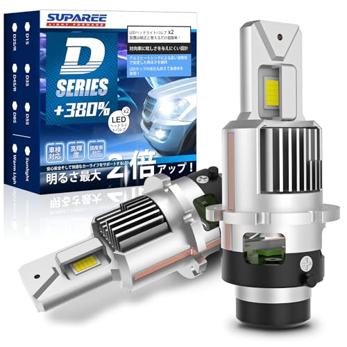 『Rタイプ専用』SUPAREE d2r led ヘッドライト 車検対応 ポン付け 爆光 HIDからled d2r led シェード 配線レス 6500K ホワイト 35W*2 DC12V 静音高速冷却ファン付き キャンセラー内蔵 画像1
