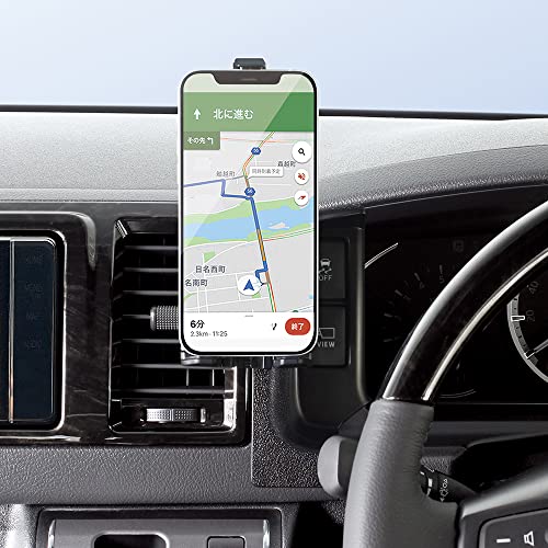 槌屋ヤック(Tsuchiya Yac) 車種専用品 トヨタ 200系 ハイエース専用 スマートフォンホルダー ブラック 180×180×110mm SY-HA2 中間 画像