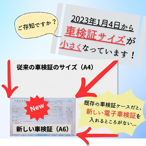 [HoPeople] 電子車検証ケース 車検証書ケース 車検証入れ 車検証ケース 新規格 電子車検証 (ブラック) 最後 画像