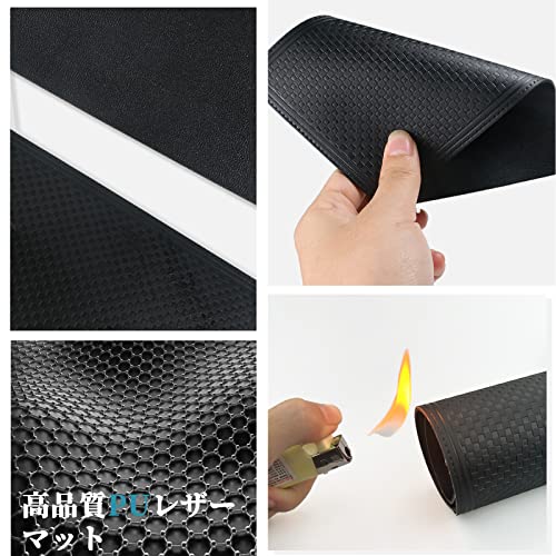 ruiya 新型 トヨタ ハリアー 80系 専用 ポケットマット PUレザー ドアポケット 耐熱 汚れ防止 キズ防止 耐久 ノイズ軽減 滑り止め ノンスリップ 内装 ポリウレタン材質 17枚 インテリア アクセサリー カスタム パーツ 中間 画像