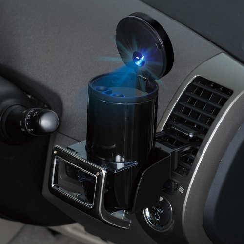 セイワ(SEIWA) 車内用品 灰皿 ソーラー缶アッシュ3ロング ドリンクホルダー型 ブラック LED付き W650 中間 画像