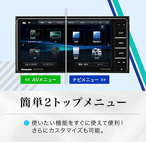 パナソニック(Panasonic) カーナビ ストラーダ 7インチ ワイド CN-HE02WD フルセグ ドラレコ連携 HD液晶搭載 全国市街地図に対応 Bluetooth接続 ETC2.0車載器対応 中間 画像