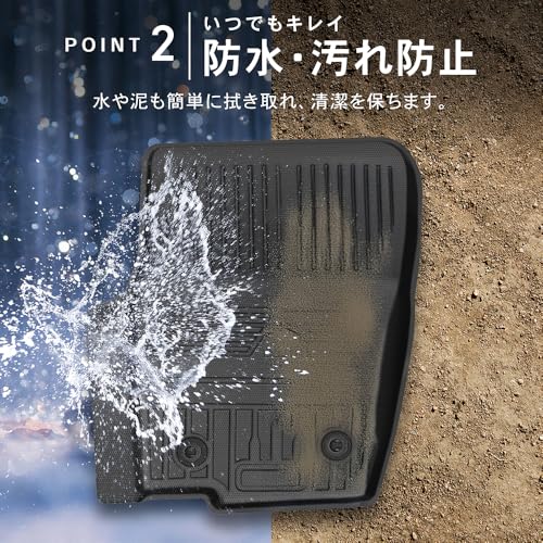 [自動車整備士監修] クラフトワークス ハイエース 200系 ラゲッジマット 車 防水 [丸洗い可能] [ピッタリフィット] 3D マット 車種専用 内装 アクセサリー CRAFT WORKS ラゲッジ 1型 2型 3型 4型 5型 6型 7型 8型 標準型 【B】 中間 画像