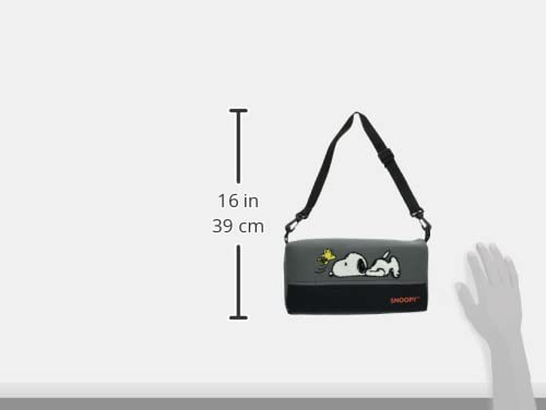 ボンフォーム(BONFORM) ティッシュカバー ねそべりスヌーピー 12x25x4.5-6.5cm グレー 7262-05GY 中間 画像