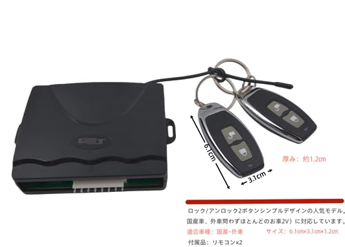 車用セキュリティパーツ12V キーレスエントリーシステムキット汎用12Vアンサーバック機能付 アクチュエーター1本付 配線説明書付き [並行輸入品] 最後 画像