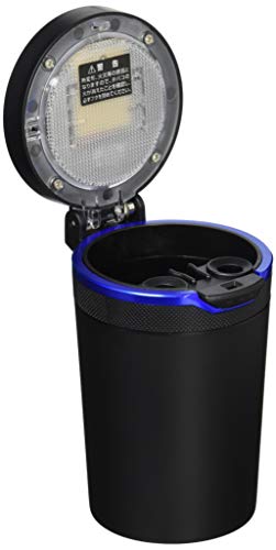 星光産業 車内用品 灰皿 EXEA ソーラーリングアッシュ ブラック ED-182 ドリンクホルダー型 LED付き 最後 画像