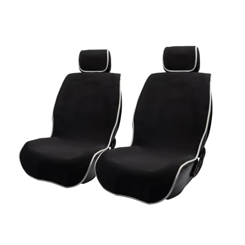 SHIMAKYO シートカバー 車用 防水 汚れ防止 ウェットスーツ素材 フロント席 2枚 軽/普通車対応 ズレにくい 丸洗い可能 シート保護 2PCS 画像1