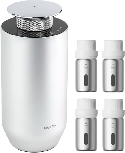 【2026新登場・4本セットで 80 ヶ月持続】FLIRVA 車 芳香剤 水なし 車 アロマディフューザー ディフューザー 車載 噴霧式 フレグランス 噴霧式フレグランスディフューザー｜静音・精巧航空アルミ製・コードレス設計・4000mAh内蔵で72時間使用可能・自動ON/OFF｜DIY対応（ホワイトムスク＆ホワイトティー）高級ギフトボックス入り L20000 画像1