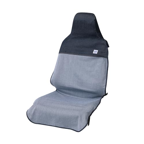 ボンフォーム(BONFORM) シートカバー Lee ヒッコリー エプロンタイプ 前席1枚 ブルー 4101-10BL 画像1
